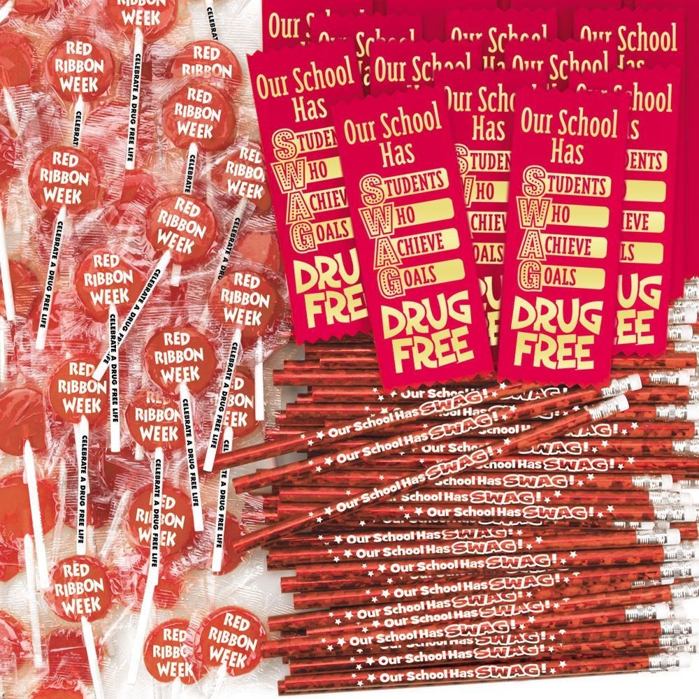 Our School Has SWAG Drug Free 300-Piece Red Ribbon Theme Kit | Positive ...
