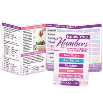 Know Your Numbers Women's Health Tests Recorder Pocket Pal