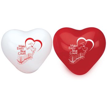 Make Every Beat Count Red and White Heart Shaped Balloons