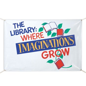 The Library: Where Imaginations Grow Banner