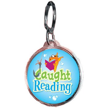 Caught Reading Acrylic Backpack Tag/Key Ring