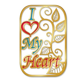 I Love My Heart Lapel Pin