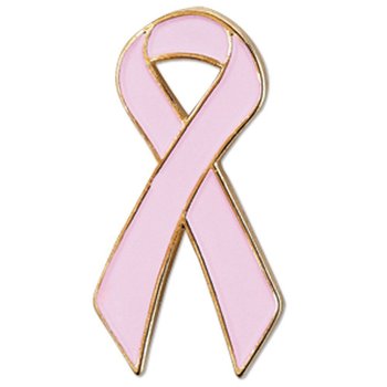 Pink Ribbon Awareness Lapel Pin & Presentation Card