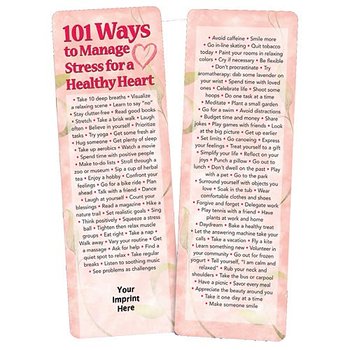 101 Ways To Manage Stress For A Healthy Heart Bookmark
