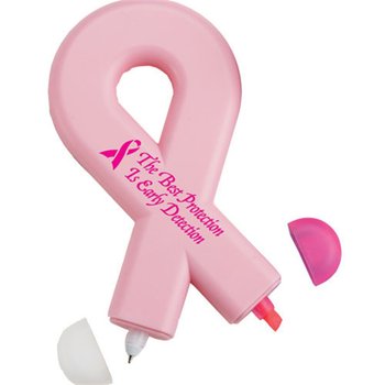The Best Protection Is Early Detection Ribbon-Shaped Highlighter/Pen