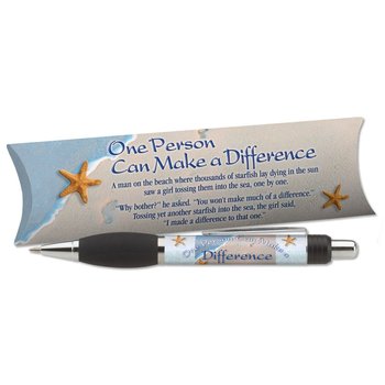 One Person Can Make A Difference Full-Color Pen With Matching Pillow Box