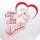 Make Every Beat Count Red and White Heart Shaped Balloons