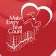 Make Every Beat Count Red and White Heart Shaped Balloons