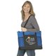 Multi-Pocket Zippered Tote Bag (Blue)