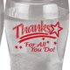 Thanks For All You Do Contour Grip Water Bottle With Healthy Snacks
