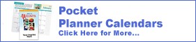 Pocket planner calendars