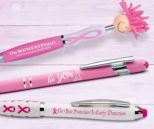 Click here to see our Breast Cancer Awareness pens & stationery
