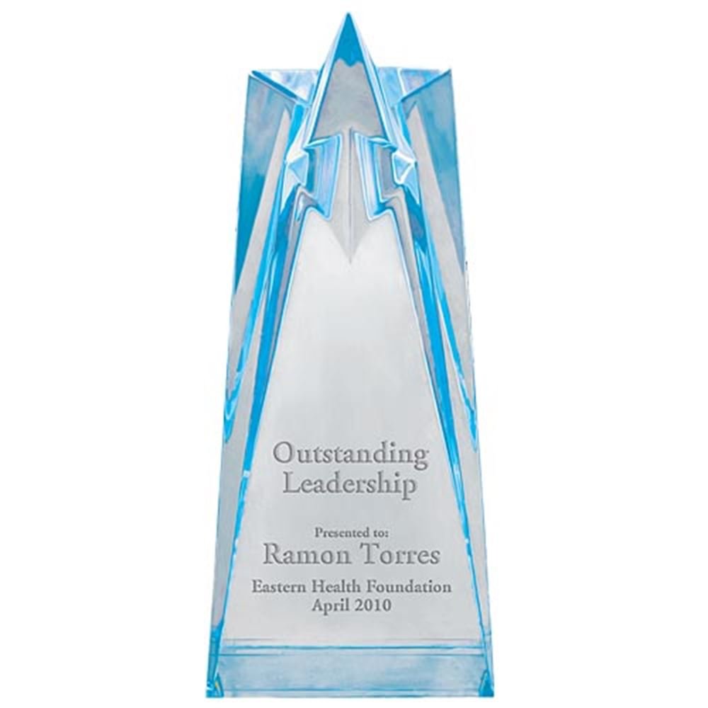 Sculpted Acrylic Star Awards (Blue) - Personalization Available
