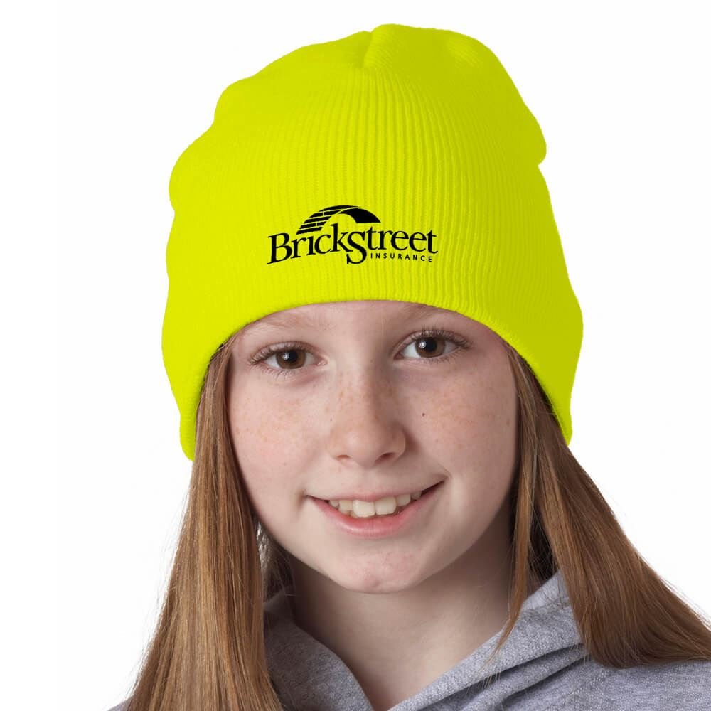 UltraClub&reg; Solid Knit Beanie - Personalization Available