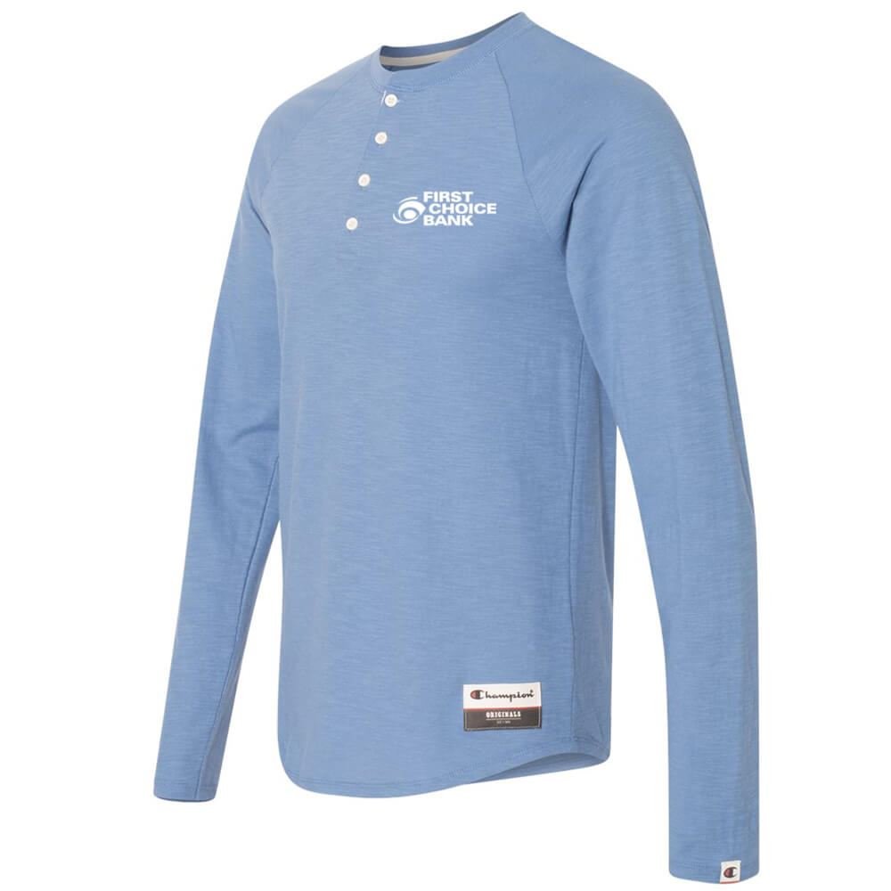 Champion&reg; Originals Slub Henley - Personalization Available