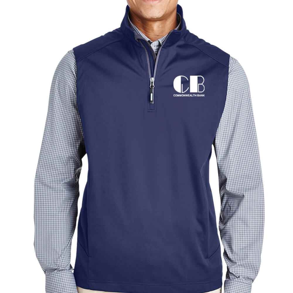 Ash City Core 365&reg; Men's Techno Lite Three-Layer Knit Tech-Shell Quarter-Zip Vest - Personalization Available