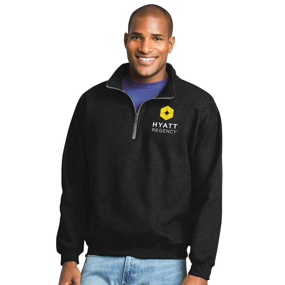Gildan® Heavy Blend Adult Quarter-Zip Cadet Collar Sweatshirt - Embroidery Personalization Available
