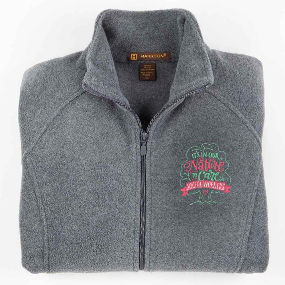 Social Workers: It's In Our Nature To Care Harriton&reg; Women's Full-Zip Fleece Jacket - Personalization Available