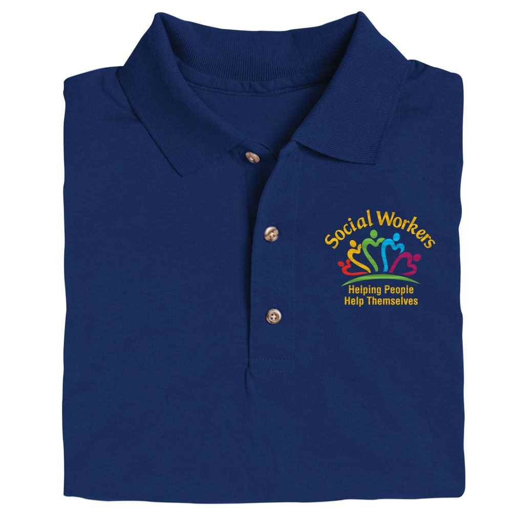 Social Workers: Helping People Help Themselves Gildan&reg; DryBlend Jersey Polo - Personalization Optional