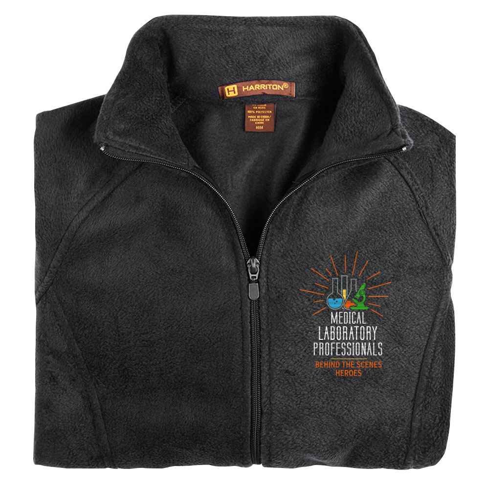 Medical Laboratory Professionals: Behind The Scenes Heroes Harriton&reg; Fleece Full-Zip Women's Jacket - Personalization Optional