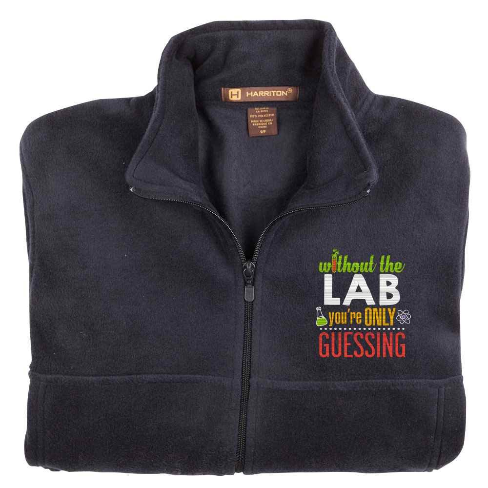 Without The Lab You're Only Guessing Harriton&reg; Fleece Full-Zip Men's Jacket - Personalization Available