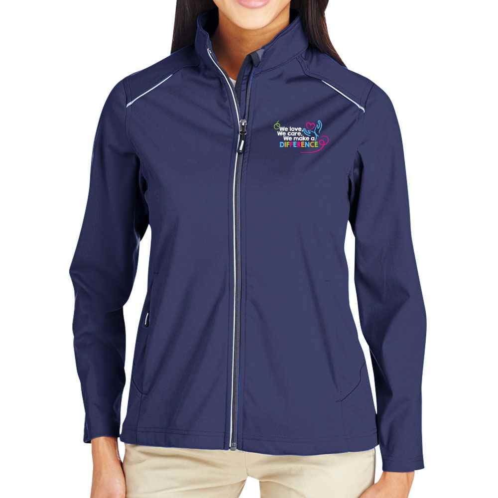 We Love, We Care, We Make A Difference Core 365&reg; Full-Zip Three-Layer Knit Jacket - Personalization Available