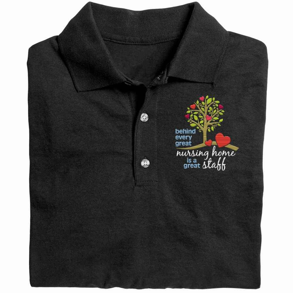 Behind Every Great Nursing Home Is A Great Staff  Gildan&reg; DryBlend Jersey Polo - Personalization Available