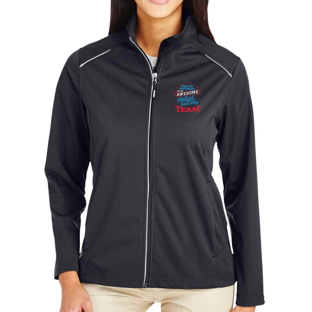 Proud Member Of An Awesome Skilled Nuring Team Core 365 Three-Layer Knit Full-Zip Jacket- Personalization Optional
