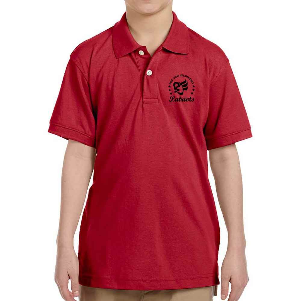 Harriton&reg; Youth Easy Blend Polo Shirt - Embroidered Personalization Available