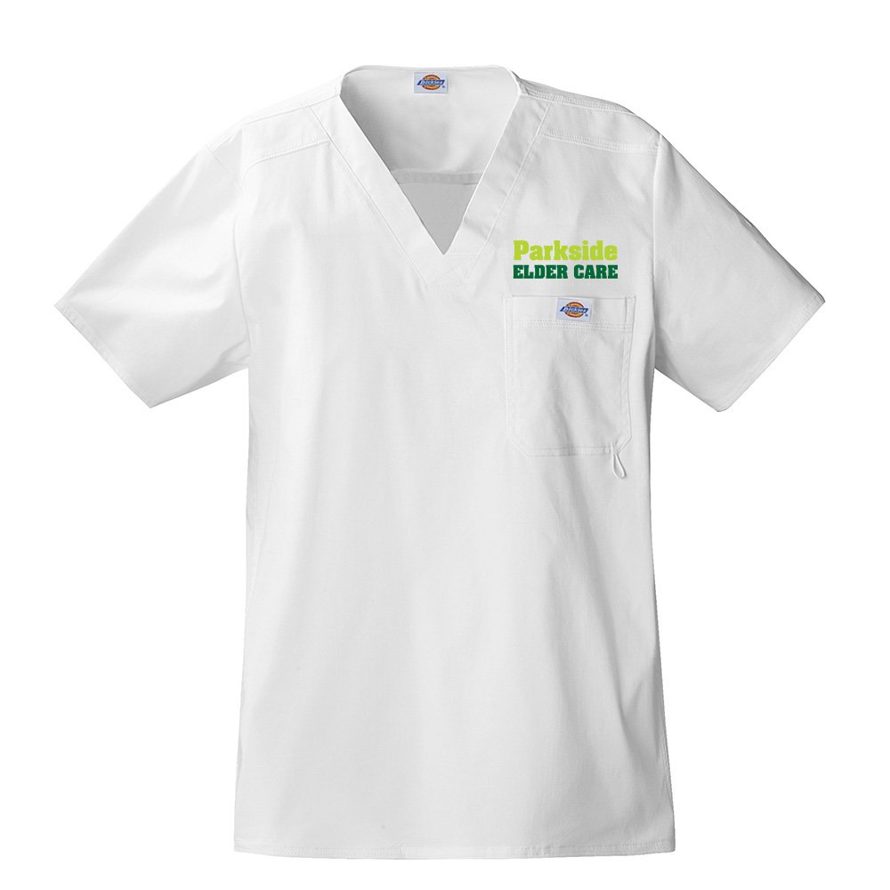 Dickies&reg; Gen Flex Men's V-Neck Top - Embroidered Full Color Personalization Availalble