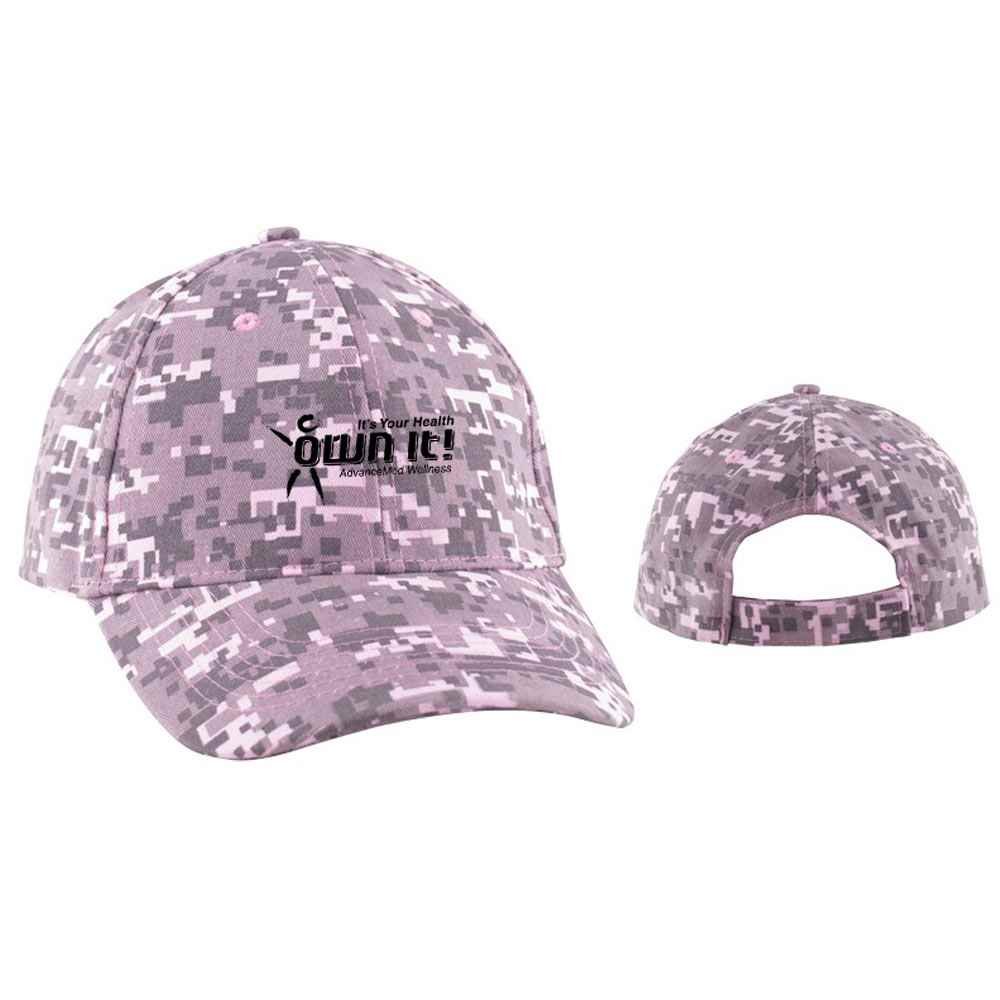Digital Camo Structured Baseball Cap - Personalization Available