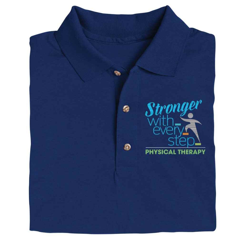 Physical Therapy: Stronger With Every Step Gildan&reg; DryBlend Jersey Polo - Personalization Optional