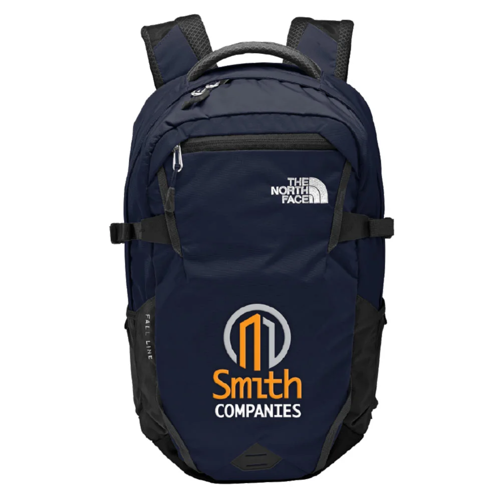 fall line backpack north face Custom Logo The Cosmic Blue/Asphalt Grey water bottle tabs and shoulder strap webbing create 360 Fall Line Backpack North Face