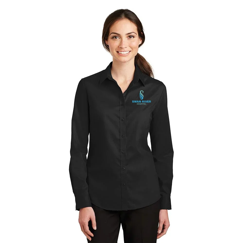 3 Personalized Oxford Women's Uniform Essential Pro Long Sleeve Button Down Shirts Embroidered | Corporate Apparel Gifts 3 Personalized Oxford Women's Uniform Essential Pro Long Sleeve Button Down Shirts Embroidered | Corporate Apparel Gifts