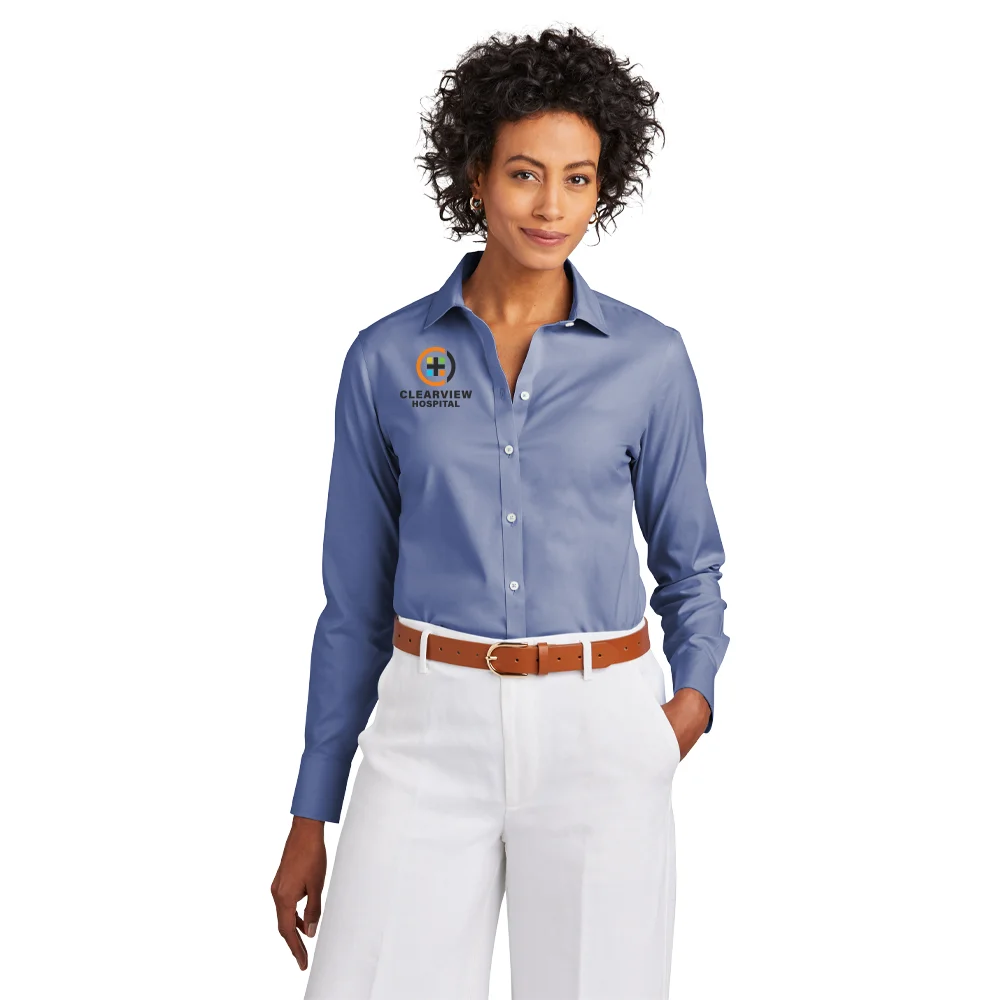 Brooks Brothers Women's Wrinkle-Free Stretch Pinpoint Button-Down Shirt - Embroidered Personalization Available | Positive Promotions Brooks Brothers Women's Wrinkle-Free Stretch Pinpoint Button-Down Shirt - Embroidered Personalization Available | Positive Promotions