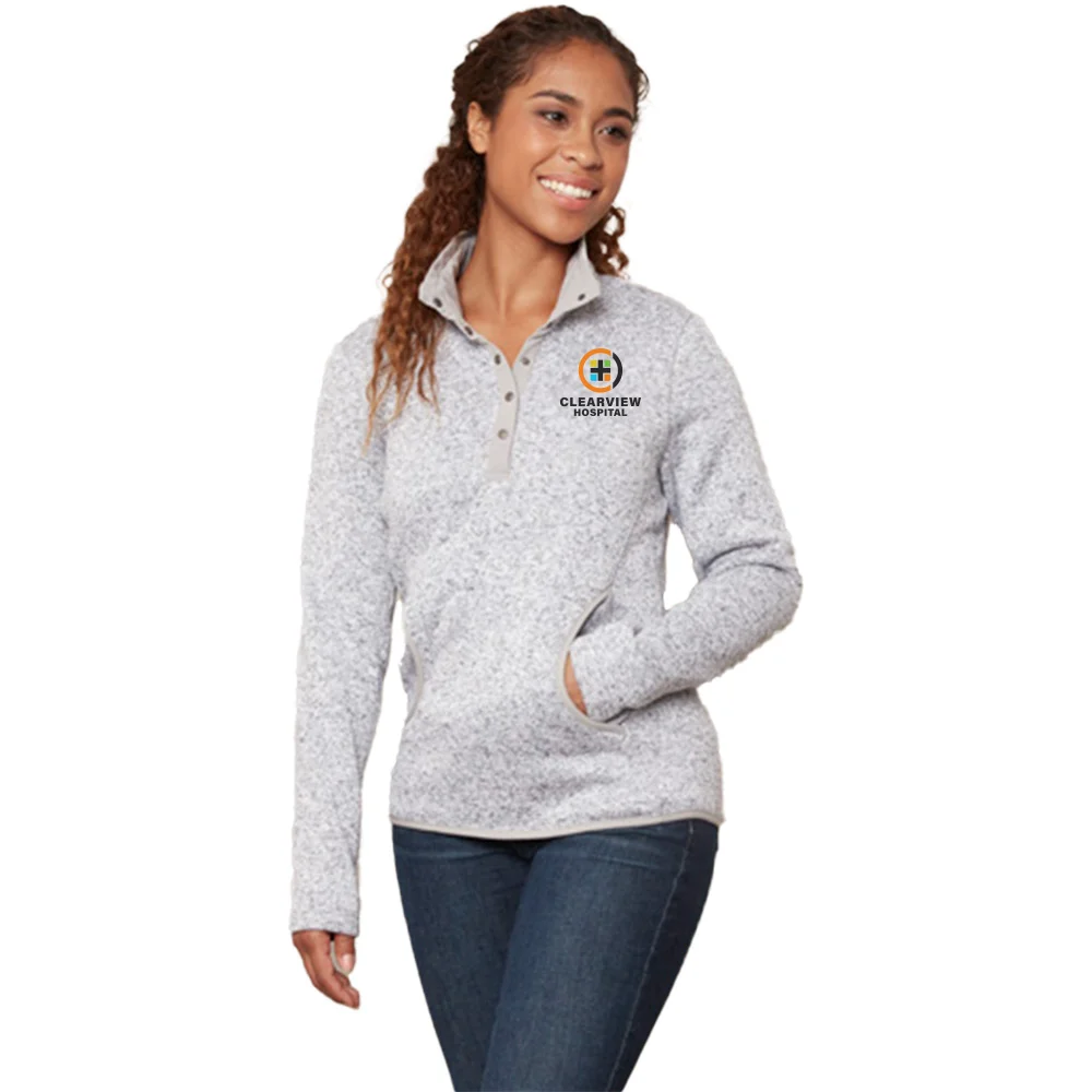 Fossa Apparel® Women's Casa Sweater Fleece Snap Pullover Fossa Apparel® Women's Casa Sweater Fleece Snap Pullover