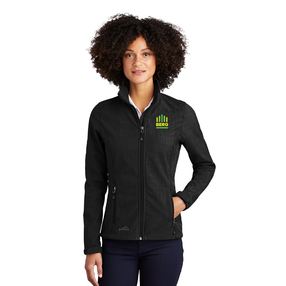 Eddie Bauer® Women's Shaded Crosshatch SoftShell Jacket Embroidered