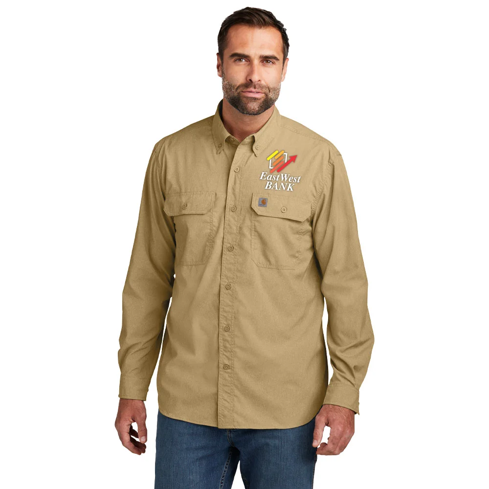 Carhartt Force® Men's Solid Long-Sleeved Button-Up Shirt