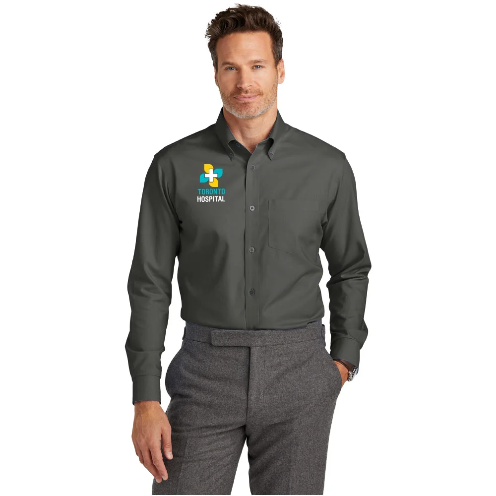 Brooks Brothers Men's Tall Wrinkle-Free Stretch Nailhead Button-Down Shirt - Embroidered Personalization Available | Positive Promotions Brooks Brothers Men's Tall Wrinkle-Free Stretch Nailhead Button-Down Shirt - Embroidered Personalization Available | Positive Promotions