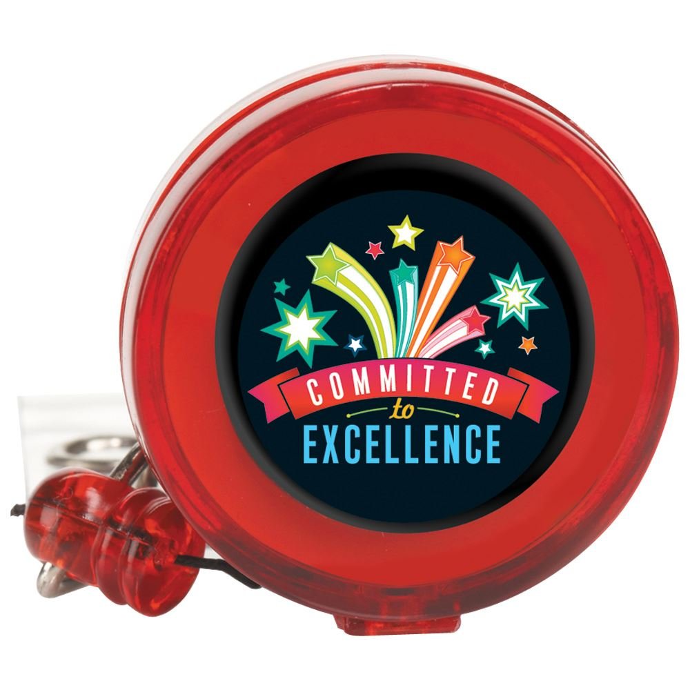 Committed To Excellence 4-Color Retractable Badge Holder
