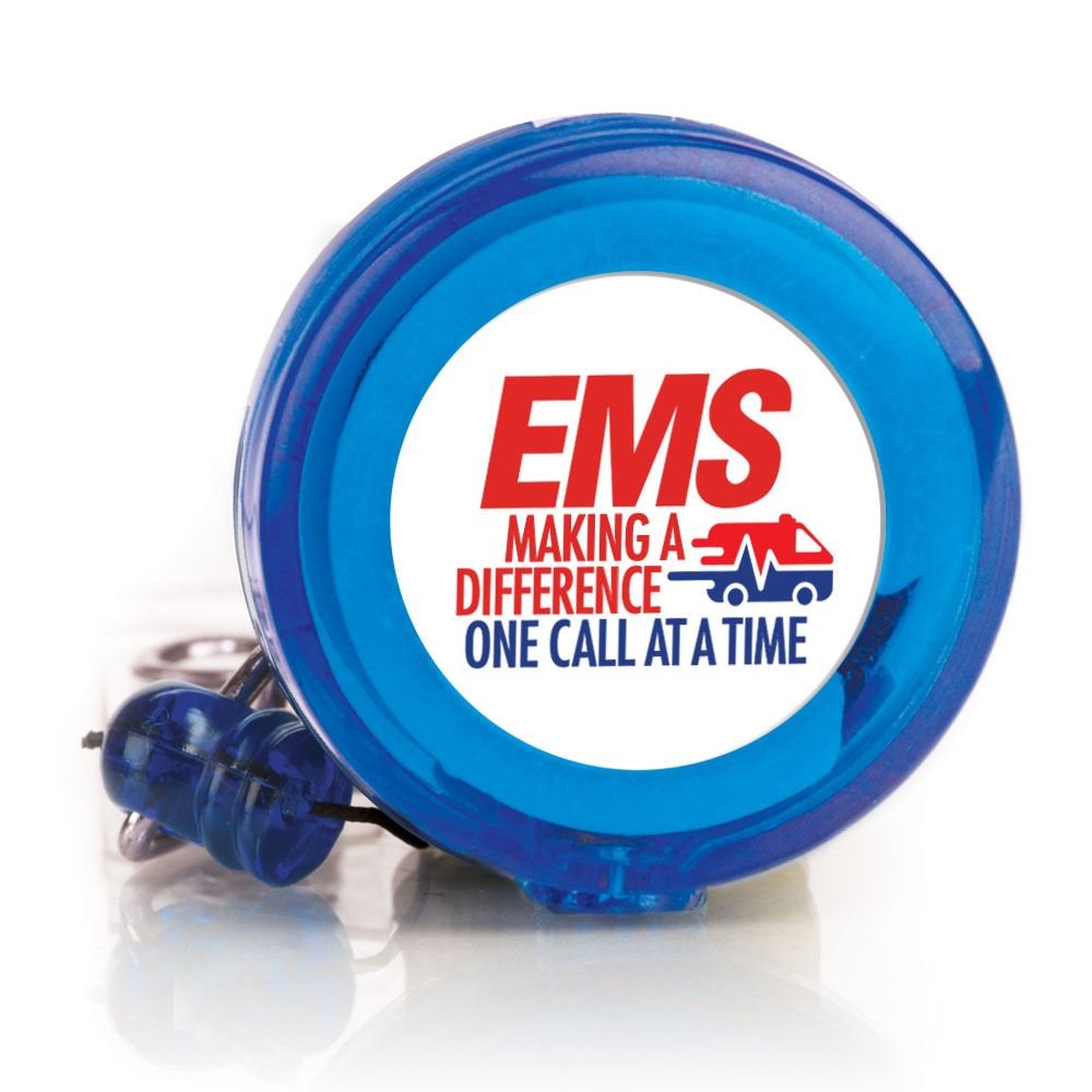EMS Making A Difference One Call At A Time Retractable Badge Holder