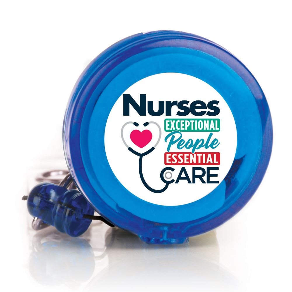 Nurses: Exceptional People, Essential Care Retractable Badge Holder