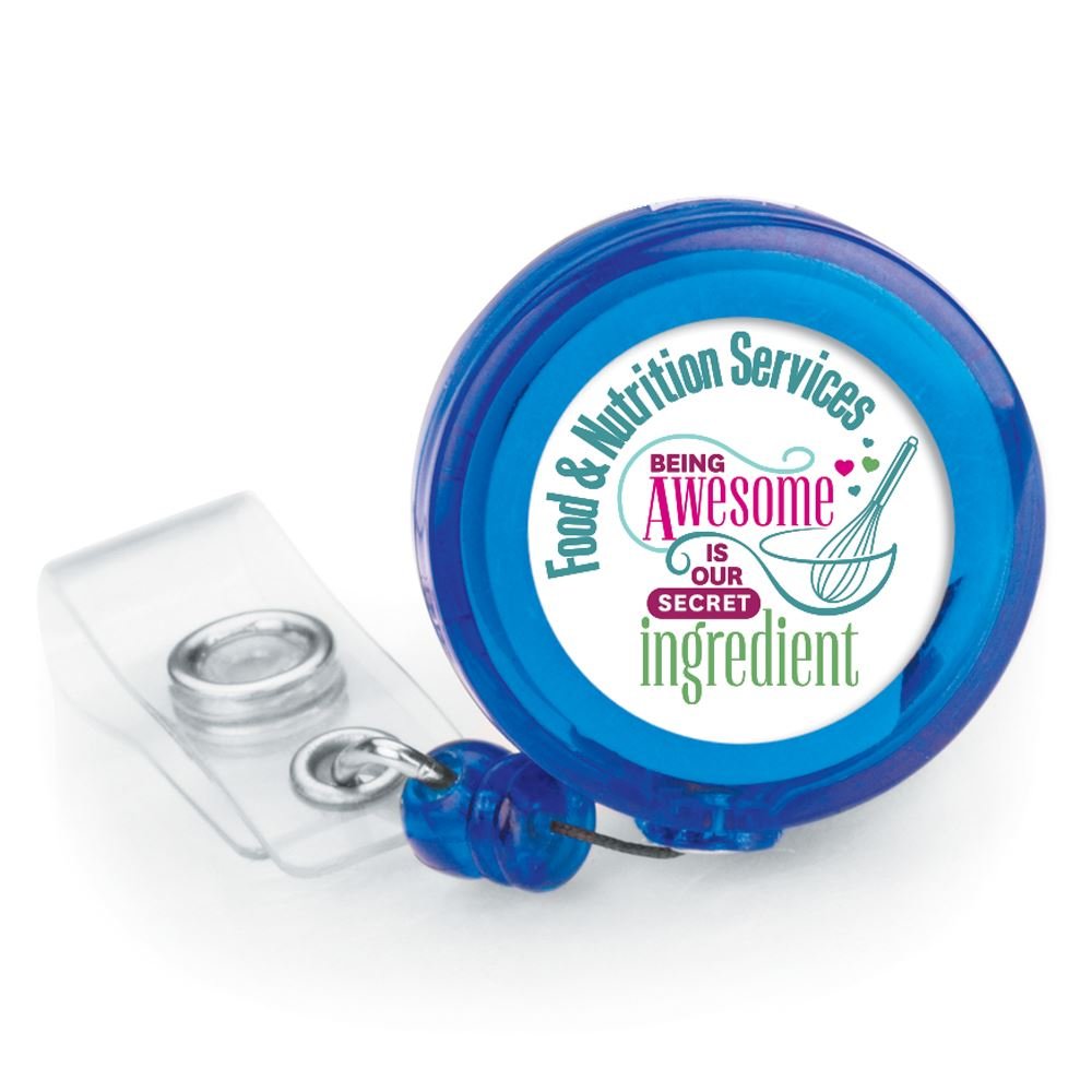 Food & Nutrition Services: Being Awesome Is Our Secret Ingredient Retractable Badge Holder