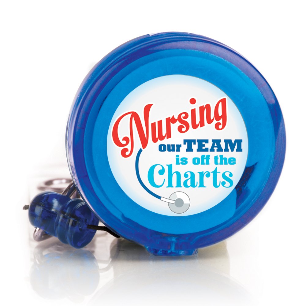 Nursing: Our Team Is Off the Charts Retractable Badge Holder