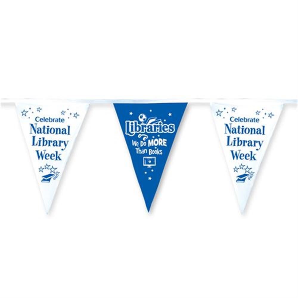 Libraries: We Do More Than Books 60' Stringed Pennants | Positive ...