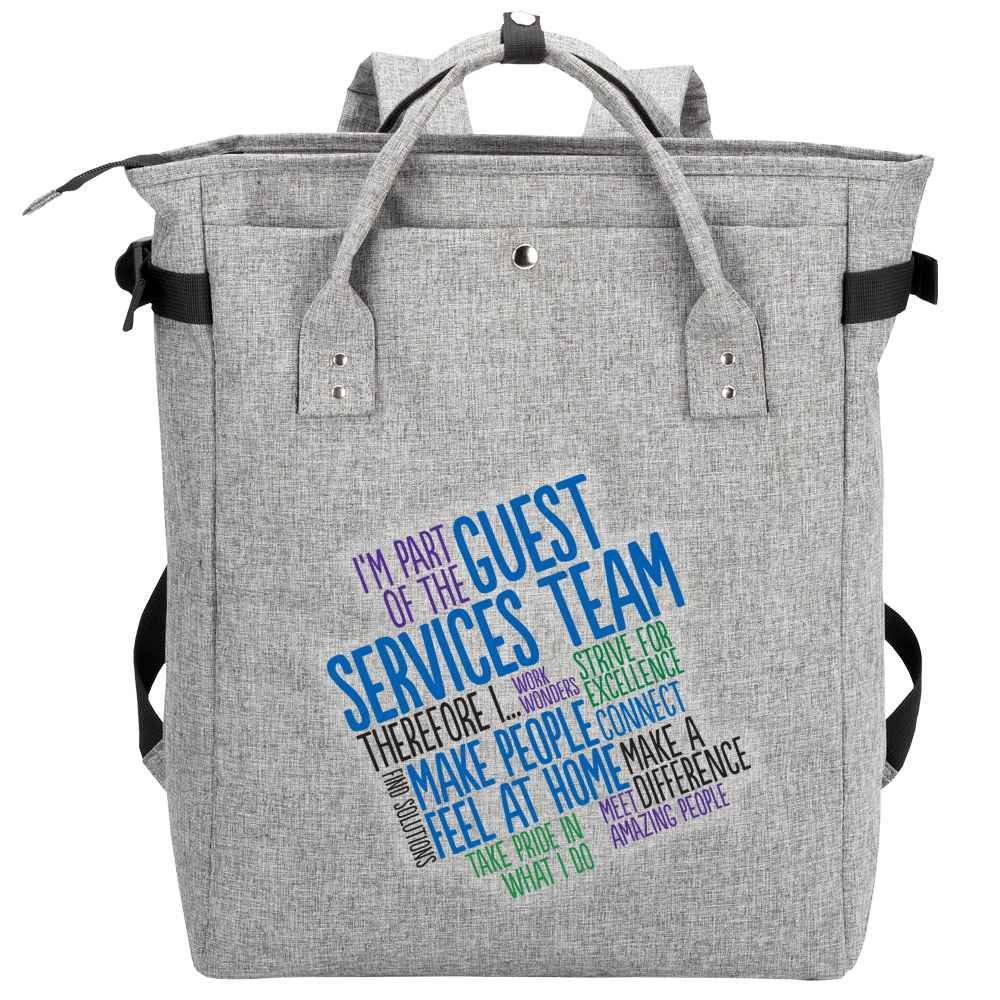 I'm Part of the Guest Services Team Freeport 2-In-1 Tote Bag/Backpack ...