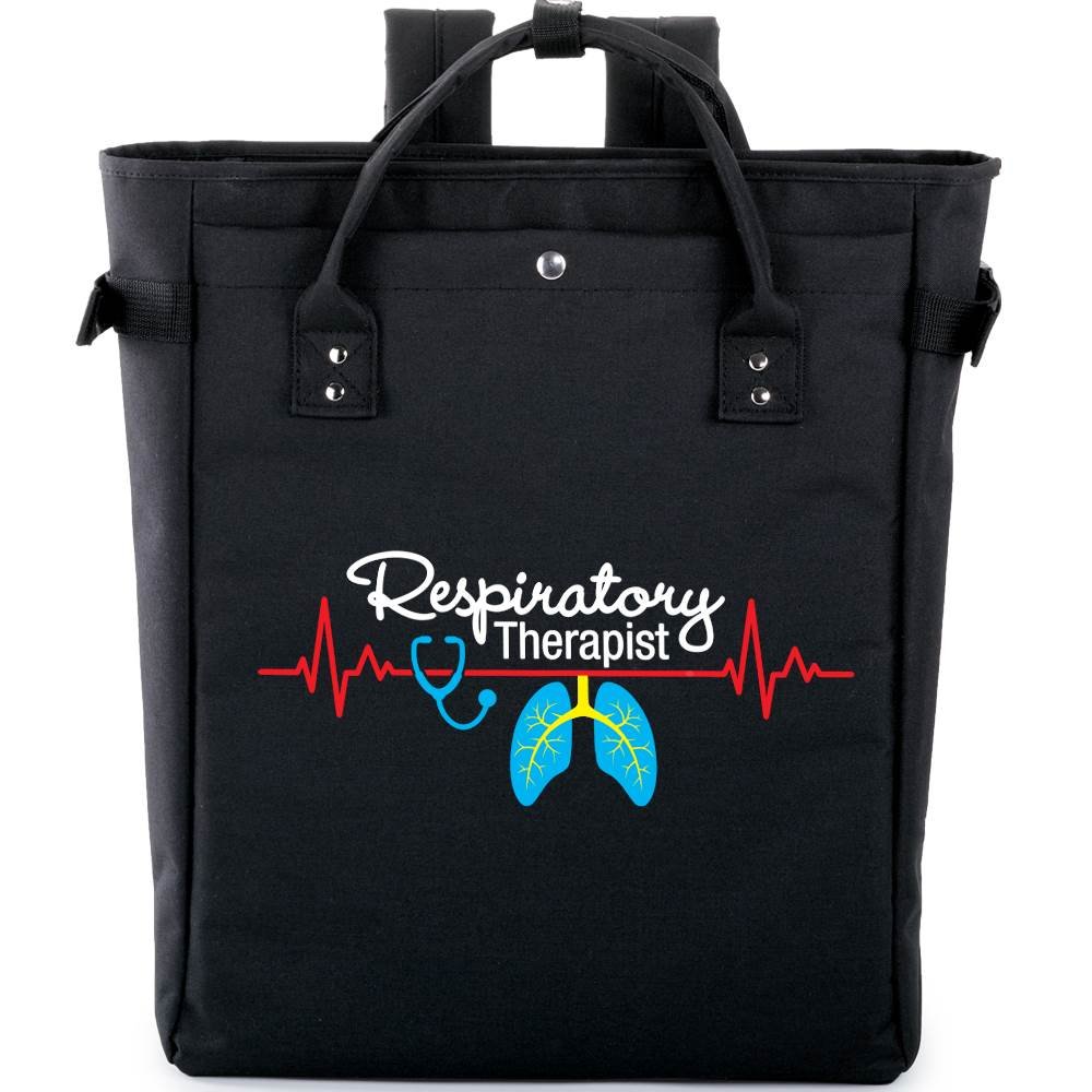 Respiratory Therapist Heartbeat Design Freeport 2In1 Tote Bag