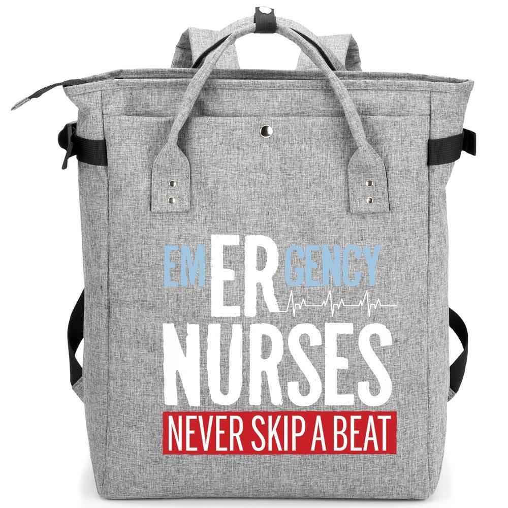 Emergency Nurses Never Skip A Beat Freeport 2-In-1 Tote Bag/Backpack