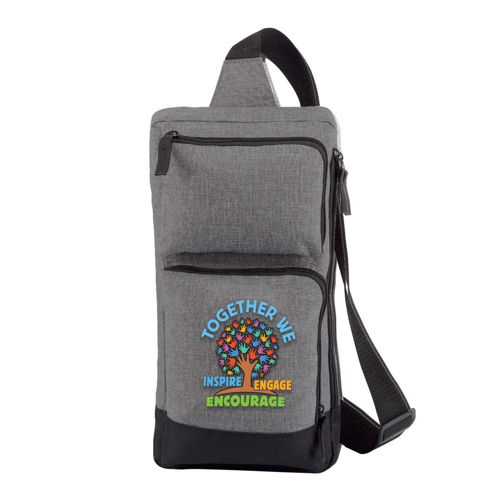 Together We Inspire, Engage, Encourage Modesto Multi-Pocket Sling Bag