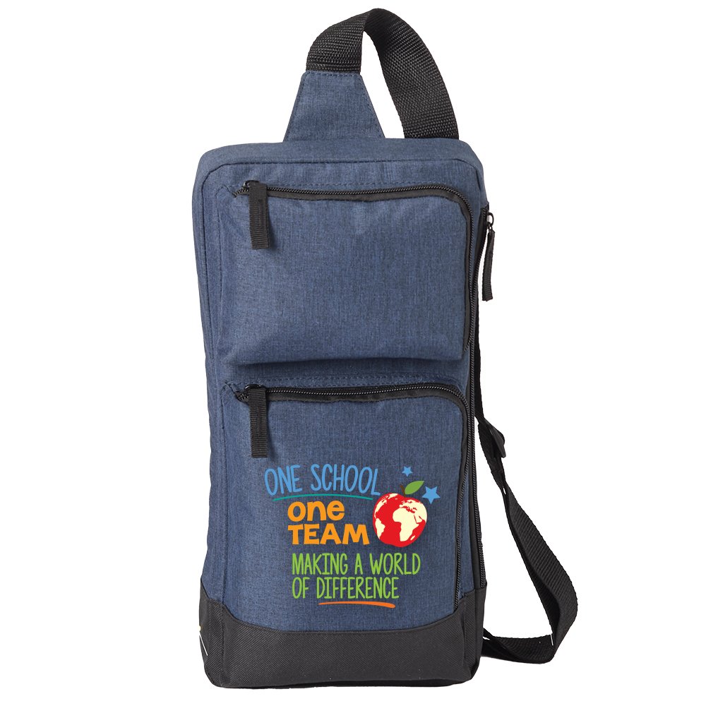 One School, One Team Making a World of Difference Modesto Multi-Pocket Sling Bag
